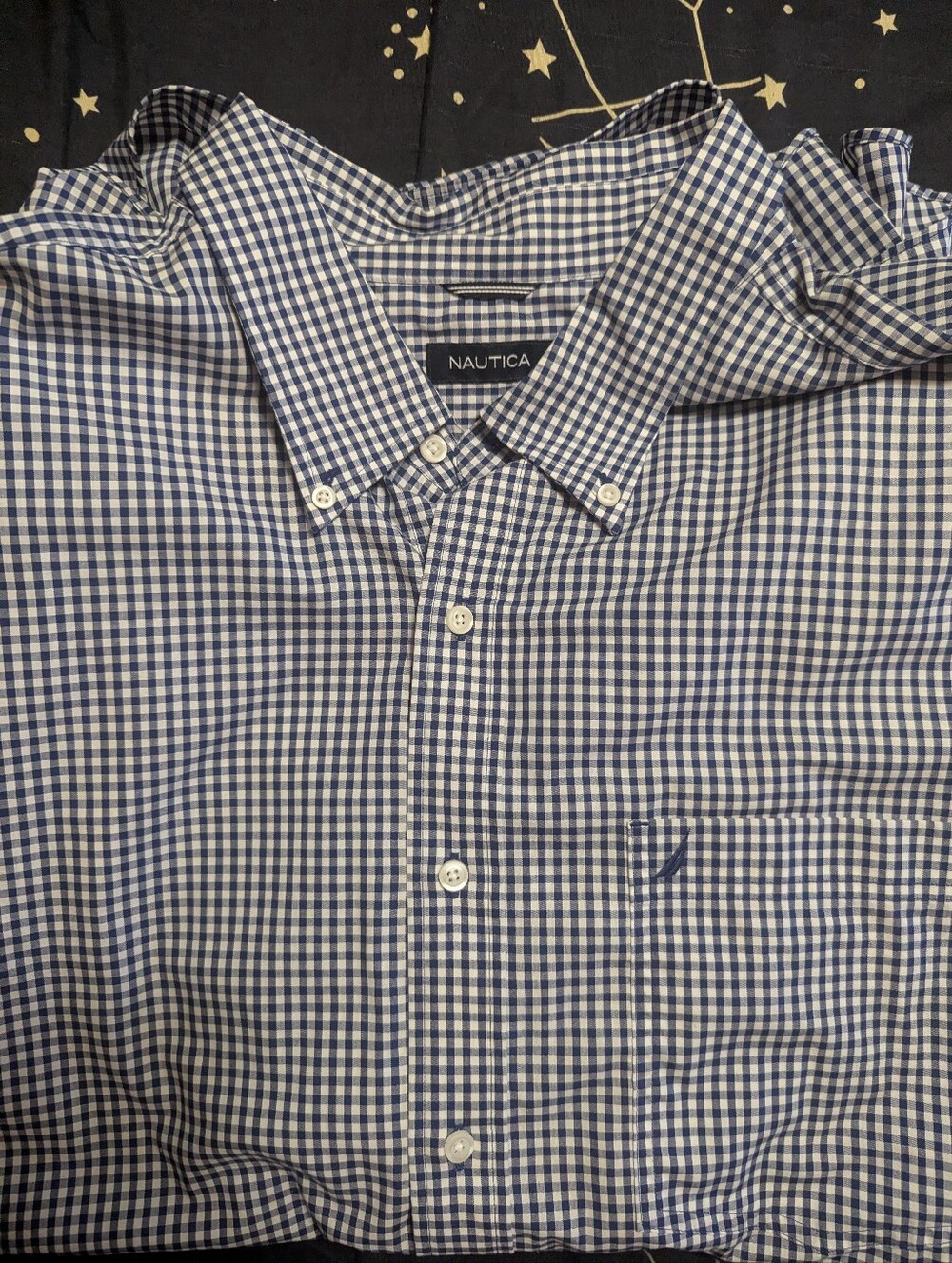 Nautica Big Tall Men's Sz 4xl 4x Long Sleeve Oxford Button Up Preppy Dress Shirt